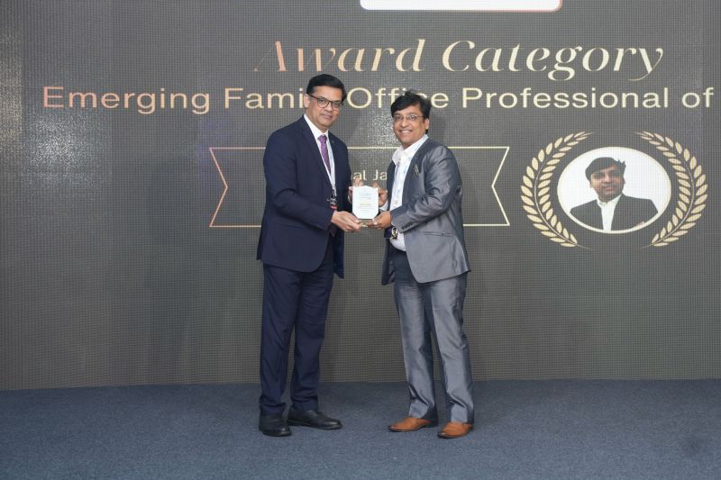 Emerging Family Office Professional of the Year 2026 award to Vishal Jain by Vault Circle